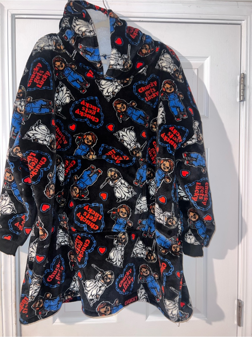Chucky Gets Lucky Oversized Blanket Hoodie “Childs Play” movie OS
